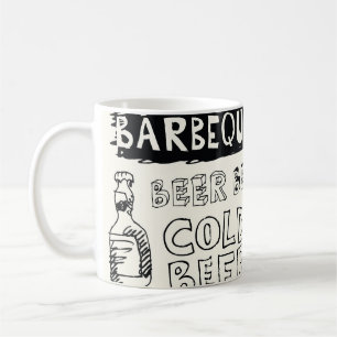 Crazy BBQ: Whimsical Doodle Art Coffee Mug