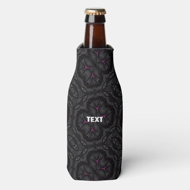 Crazy Beautiful Abstract Zipped Bottle Cooler (Bottle Front)