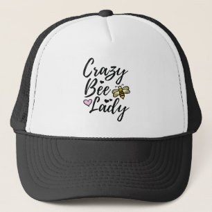 Crazy Bee Lady Trucker Hat