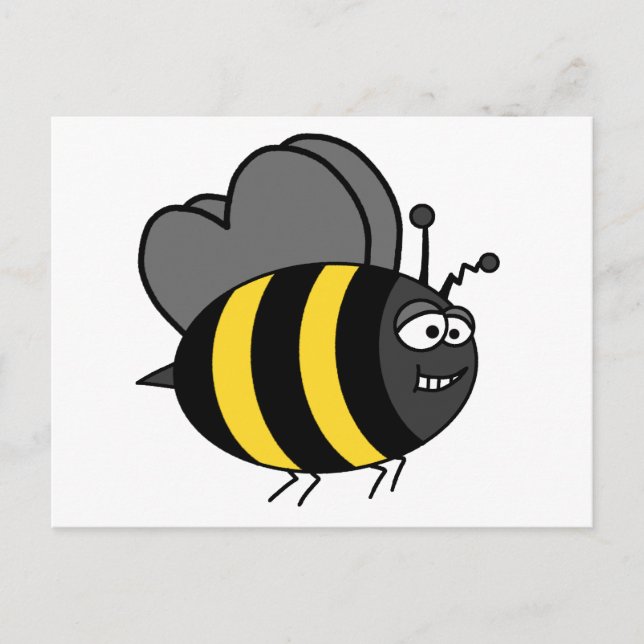 Crazy Bee Postcard (Front)