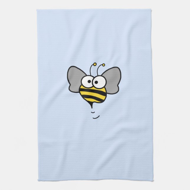 Crazy Bee Tea Towel (Vertical)