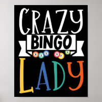 Crazy Bingo Lady Funny Lucky Gambling