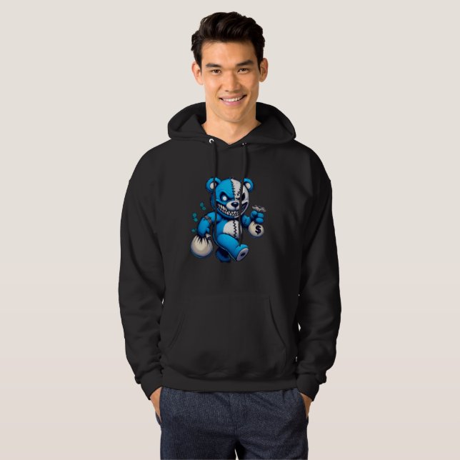 Crazy Blue Bear Hoodie (Front Full)