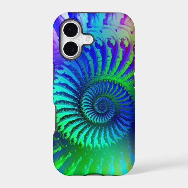 Crazy Blue Fractal Pattern (Back)