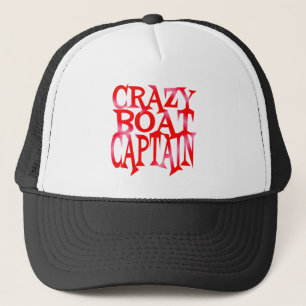 Crazy Boat Captain in Crazy Red Trucker Hat