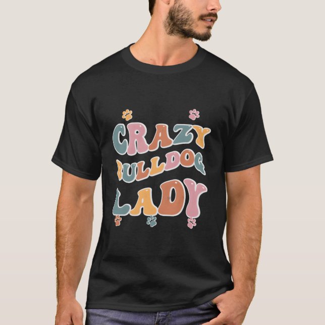 Crazy Brussels Griffon Lady Backprint T-Shirt (Front)