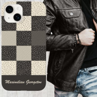 Crazy Buffalo Check in Cream and Charcoal