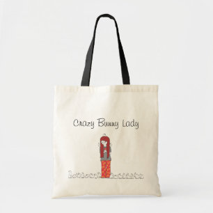 CRAZY BUNNY LADY TOTE BAG