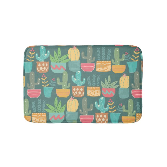 Crazy Cactus Bath Mat (Front)