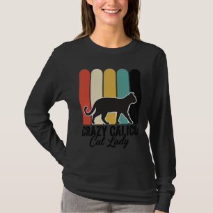 Crazy Calico Cat Lady Vintage Retro Cat Design_1 T-Shirt