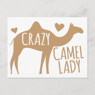 Crazy Camel Lady Postcard