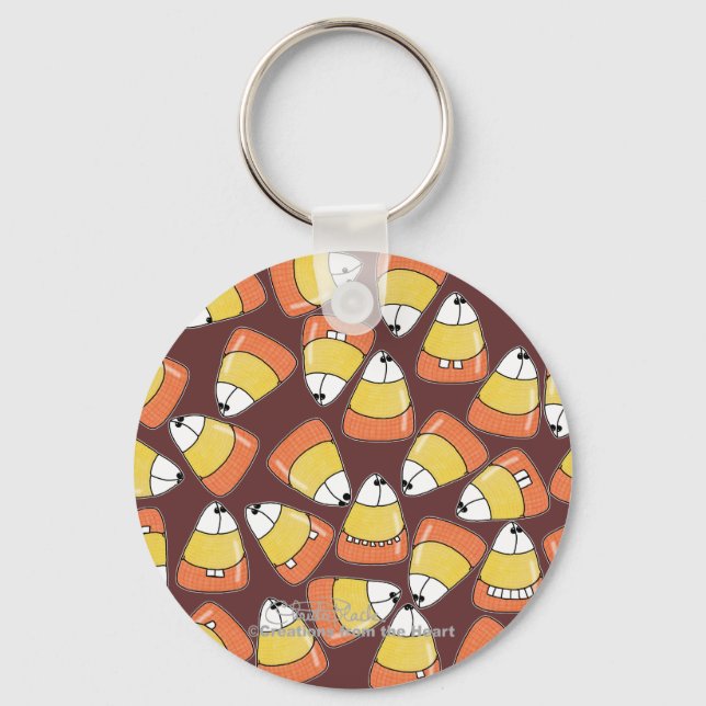 CRAZY Candy Corn! Key Ring (Front)