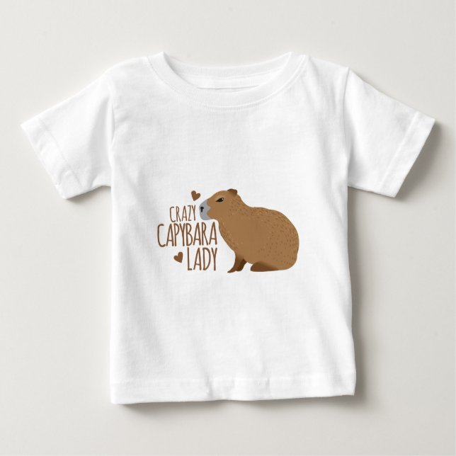 crazy capybara lady baby T-Shirt (Front)