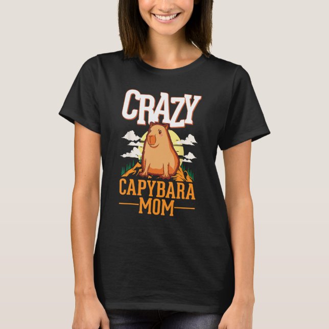 Crazy Capybara mum Capybara Girl T-Shirt (Front)