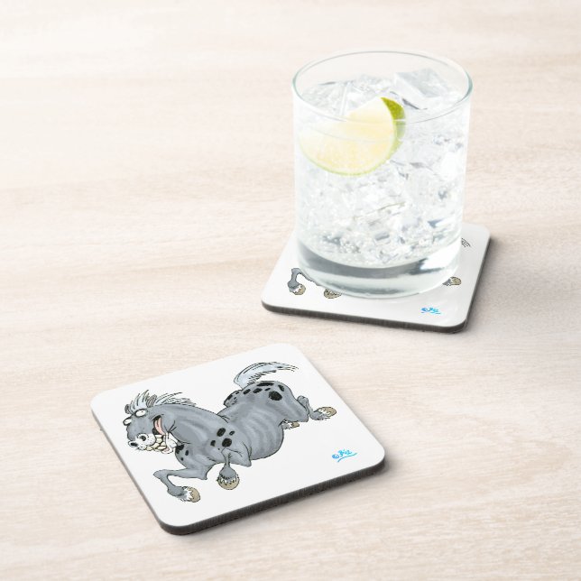 Crazy Cartoon Horse Coasters Set (Right Side)