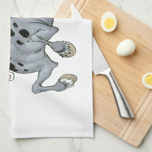 Crazy Cartoon Horse Kitchen Towel