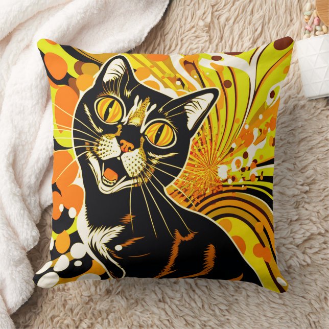 Crazy Cat  Cushion (Blanket)