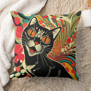 Crazy Cat  Cushion