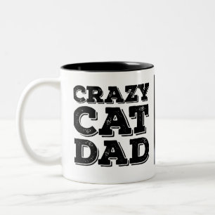 Crazy Cat Dad Personalised Photo Two-Tone Coffee Mug