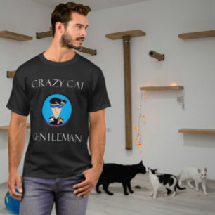 crazy cat gentleman T-Shirt