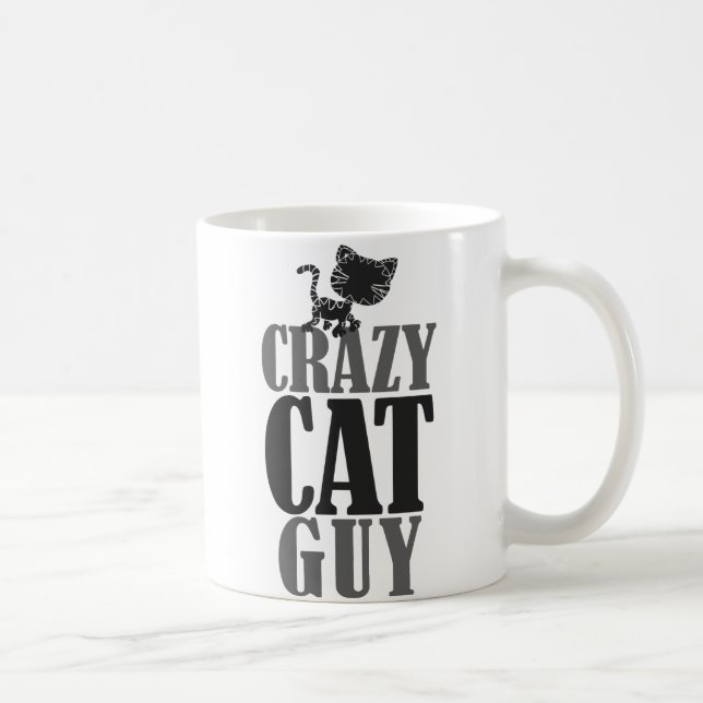 Crazy Cat Guy Coffee Mug (Right)
