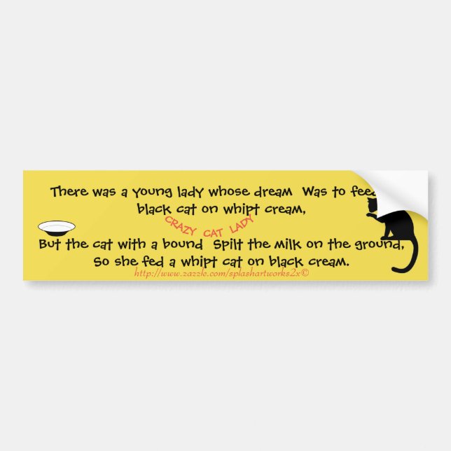 "Crazy Cat Ladies" Bumper Sticker (Front)