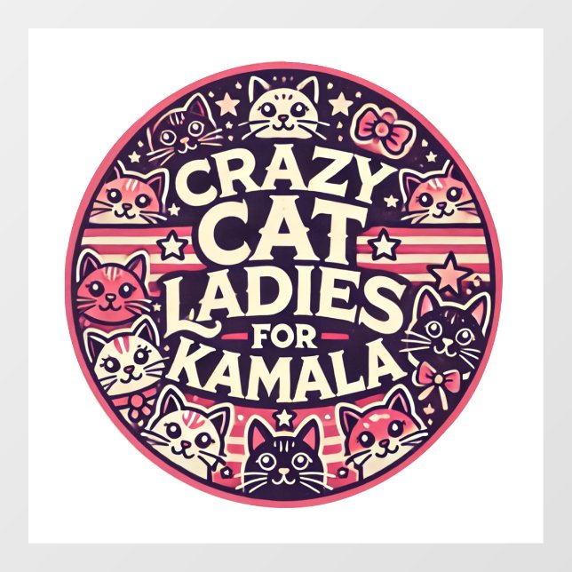 Crazy cat ladies for Kamala! (Sheet)