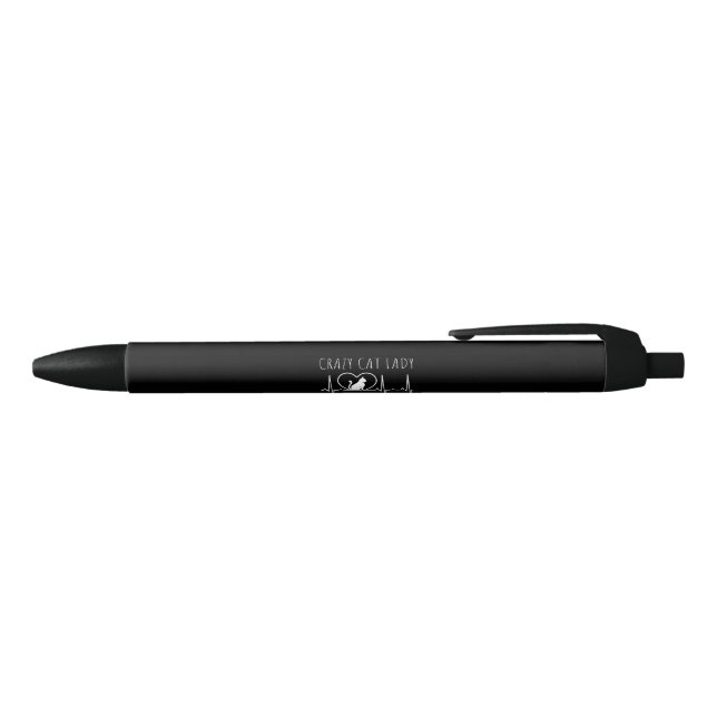 Crazy Cat Lady Black Ink Pen (Top)
