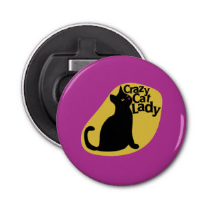 Crazy cat lady bottle opener