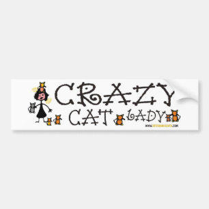 Crazy cat lady bumber sticker