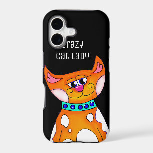 Crazy Cat Lady Cartoon Cat iPhone 5S Case
