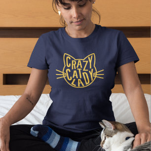 Crazy Cat Lady Cat Face T-Shirt