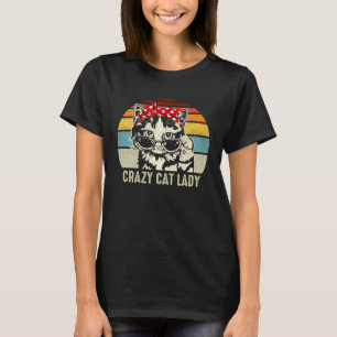 Crazy Cat Lady Cat Meow for Women Love Cat Vintag T-Shirt