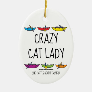 Crazy Cat Lady - Catarafters Ceramic Ornament