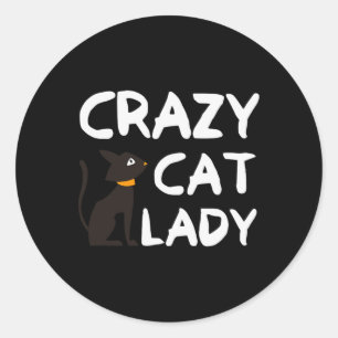 Crazy Cat Lady Classic Round Sticker