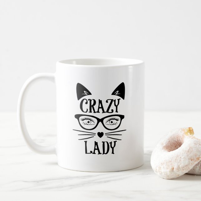Crazy Cat Lady Coffee Mug (With Donut)