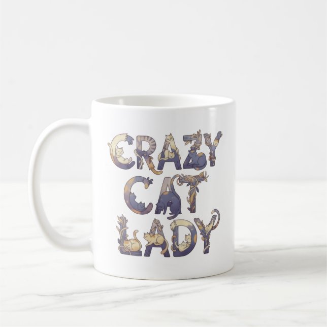 Crazy Cat Lady Coffee Mug (Left)