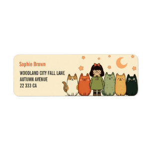 Crazy Cat Lady Cute Felines Return Address  Label