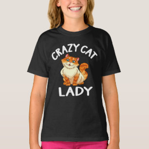 Crazy Cat Lady Cute Kitten Funny Kitty Mom Gift T-Shirt