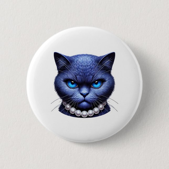 Crazy Cat Lady Election 2024 6 Cm Round Badge (Front)