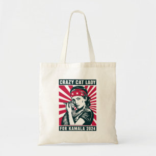 Crazy Cat Lady For Kamala 2024 Tote Bag