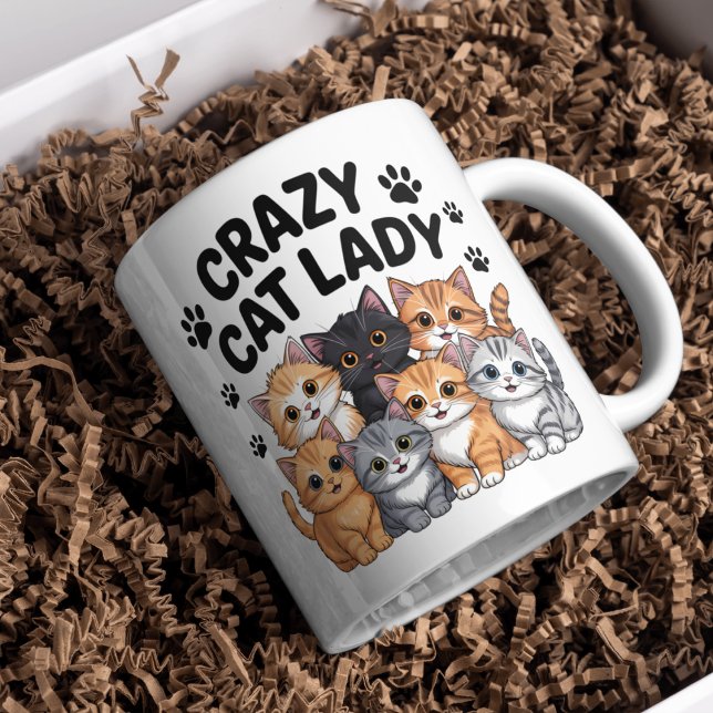 Crazy Cat Lady Funny Cat Lover Coffee Mug (Creator Uploaded)