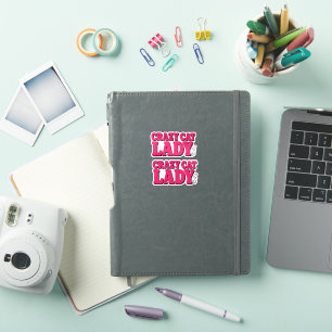Crazy Cat Lady,Funny Cat Lover,Cute Pink Graphic