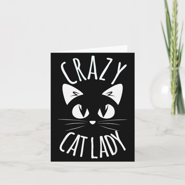 Crazy Cat Lady Funny Fur Mom Mother's Day Christma Card (Front)