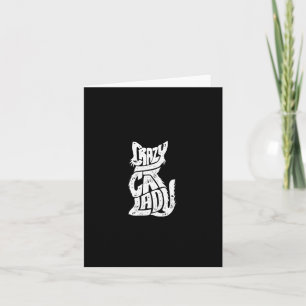 Crazy Cat Lady Funny Girls Women Kitty Kitten Anim Card