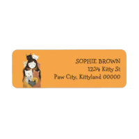 Crazy Cat Lady Illustration Cute Return Address