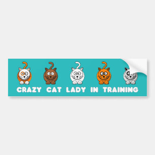 Crazy Cat Lady In Training Bumper Sticker