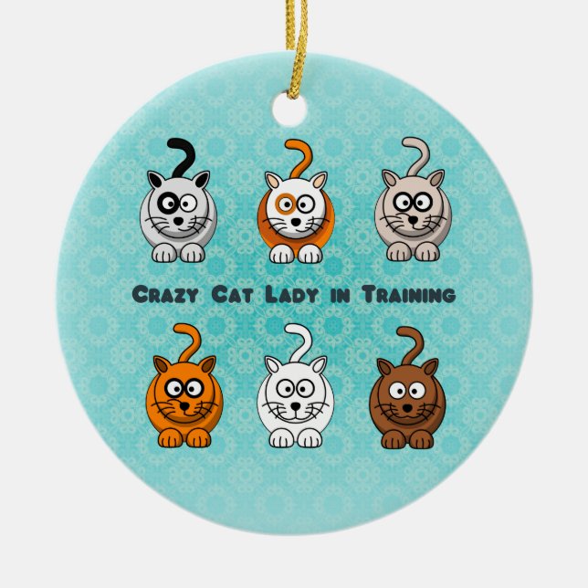 Crazy Cat Lady In Training Ornament (Front)