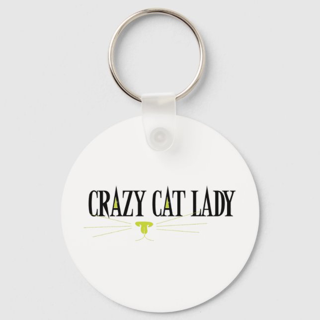 Crazy Cat Lady Key Ring (Front)