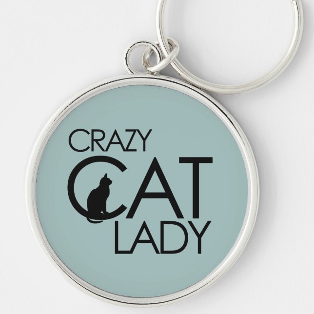 Crazy Cat Lady Key Ring (Front)